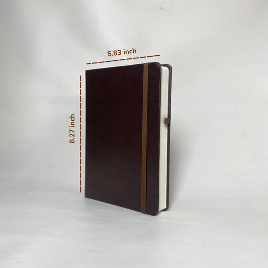 A5 Hardcover Journal Notebook –  Elastic Band, Pen Loop, Lay-Flat Pages