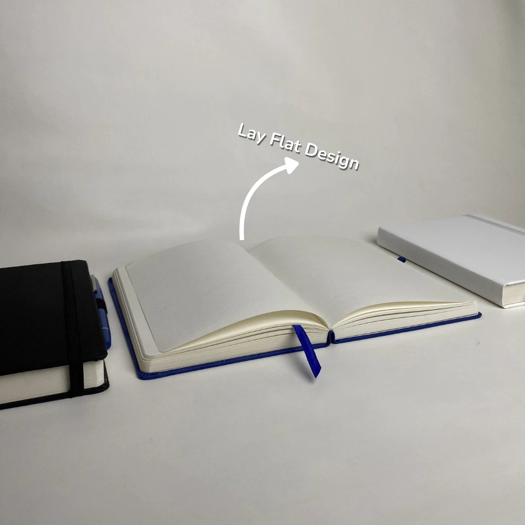 A5 Hardcover Journal Notebook –  Elastic Band, Pen Loop, Lay-Flat Pages