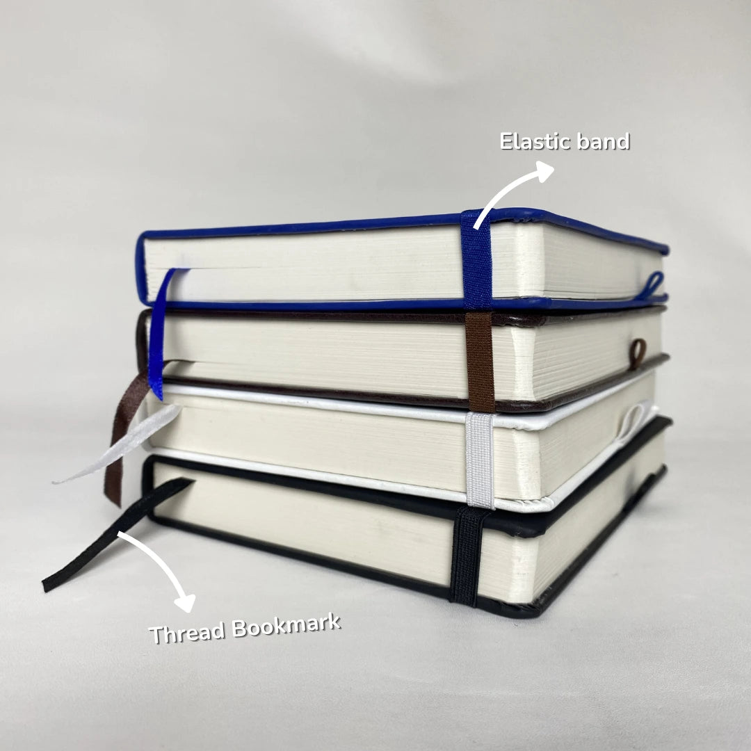 A5 Hardcover Journal Notebook –  Elastic Band, Pen Loop, Lay-Flat Pages