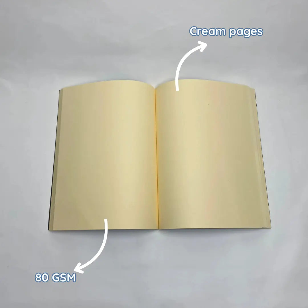 Cream pages soft bound