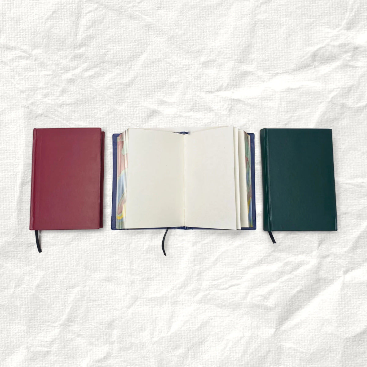 500 Page Hardbound Notebook – Coloured Edges, 100 GSM Unruled